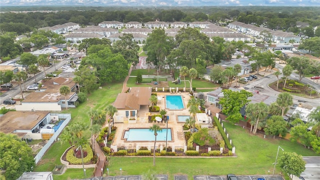 2541 Leeward Way, Winter Park, FL 32792 - aerial view of property and surrounding area featuring a pool and nearby suburban area