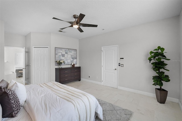 201 Hammock Dunes Pl, Orlando, FL 32828 - bedroom with baseboards, a ceiling fan, and a closet