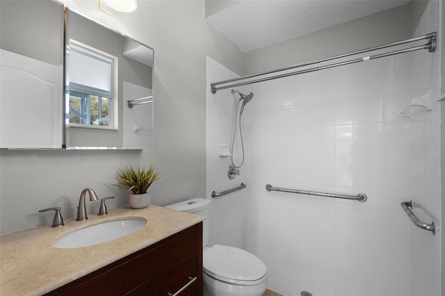 201 Hammock Dunes Pl, Orlando, FL 32828 - full bathroom featuring toilet, a tile shower, and vanity