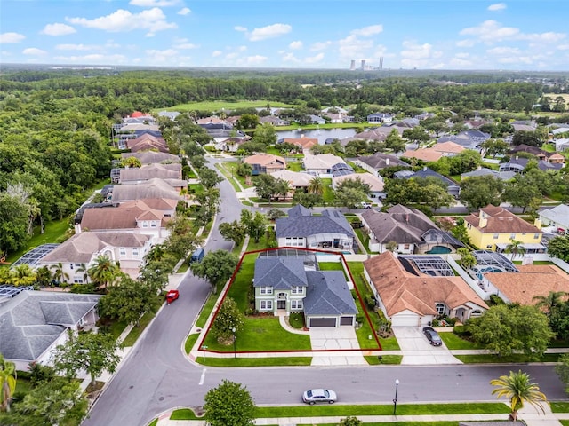 201 Hammock Dunes Pl, Orlando, FL 32828 - aerial view of residential area with property boundaries highlighted