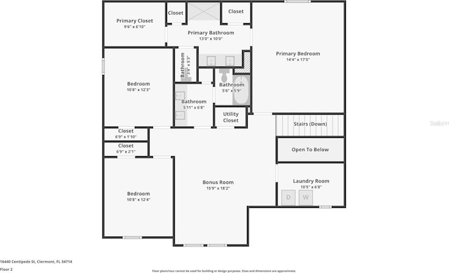 16440 Centipede St, Clermont, FL 34714 - view of floor plan / room layout