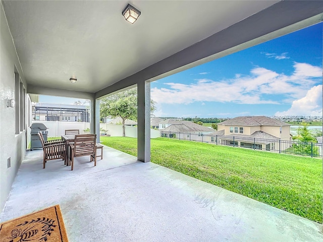 1540 Orange Valley Rdg, Ocoee, FL 34761 - view of patio / terrace with grilling area and a residential view
