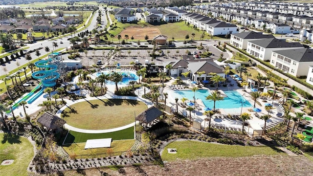 8975 Fluffy Lie Ct, Davenport, FL 33896 - aerial view of residential area featuring a pool area