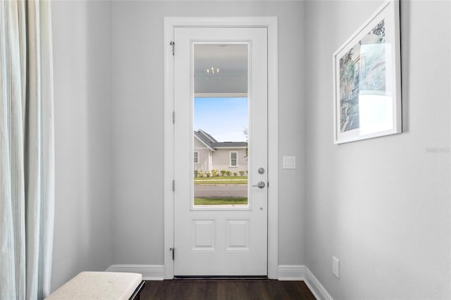 1206 Civitas Way, Winter Garden, FL 34787 - entryway featuring baseboards and dark wood finished floors