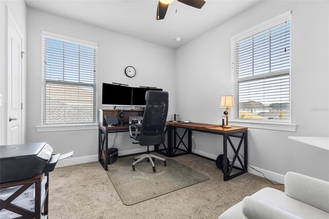1206 Civitas Way, Winter Garden, FL 34787 - carpeted office space with ceiling fan and baseboards