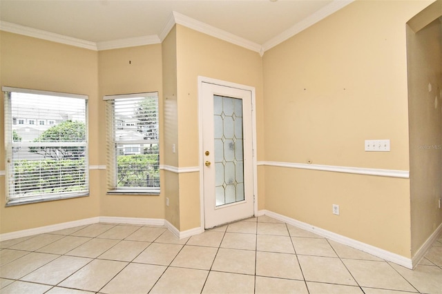 1086 Wickerwood St, Ocoee, FL 34761 - tiled entryway featuring healthy amount of natural light, ornamental molding, and baseboards