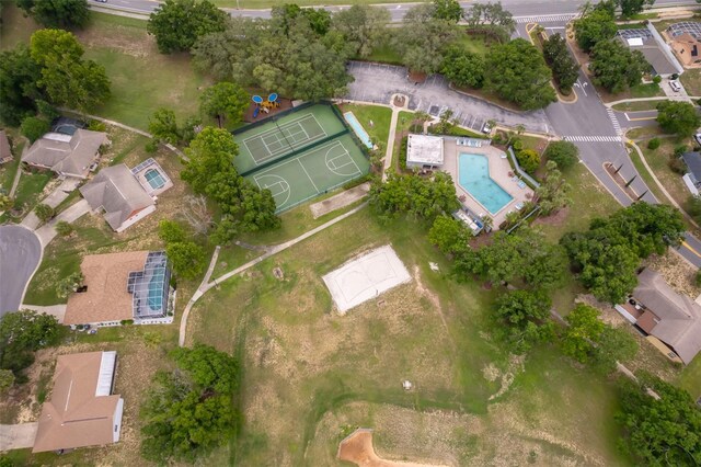 1115 Marni Ridge Ct, Kissimmee, FL 34747 - aerial view of property and surrounding area with a pool area