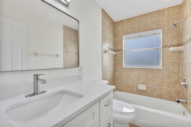 1764 Boca Raton Ct, Punta Gorda, FL 33950 - bathroom featuring vanity, shower / bathtub combination, and toilet