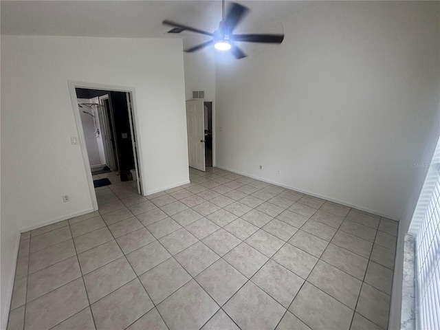 11236 Rouse Run Cir, Orlando, FL 32817 - unfurnished room with light tile patterned floors and ceiling fan
