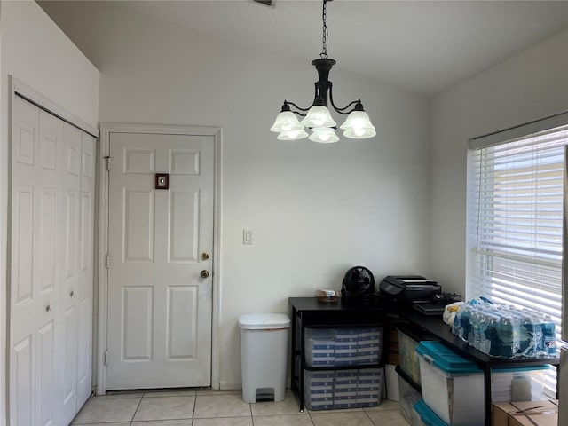 11236 Rouse Run Cir, Orlando, FL 32817 - entryway featuring light tile patterned flooring and a chandelier