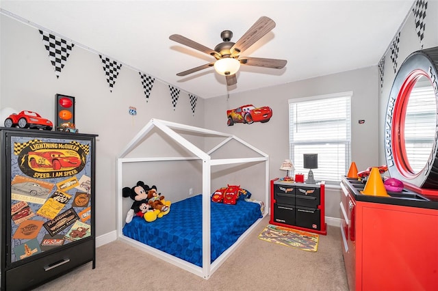 3943 Crawley Down Loop, Sanford, FL 32773 - carpeted bedroom with baseboards and a ceiling fan