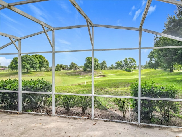 36730 Oconee Ave, Eustis, FL 32736 - unfurnished sunroom featuring golf course view