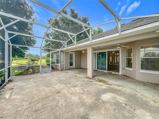 36730 Oconee Ave, Eustis, FL 32736 - unfurnished sunroom with ceiling fan