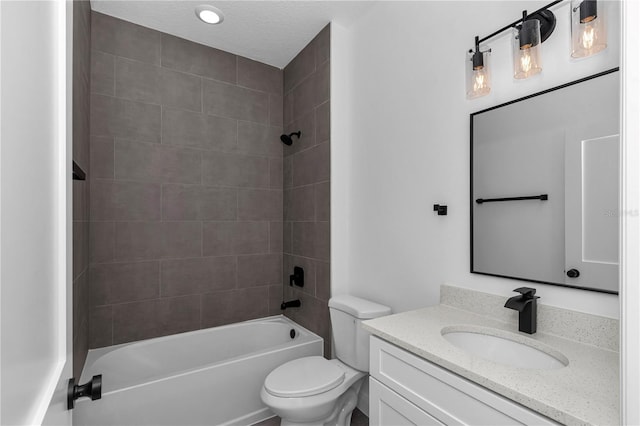 9419 N Jackson Way, Citrus Springs, FL 34434 - full bathroom with vanity, toilet, and bathtub / shower combination