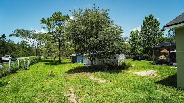 19951 Quinlan St, Orlando, FL 32833 - view of yard featuring a lanai