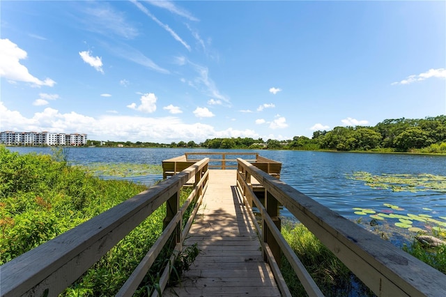 818 Park Lake Cir Unit 10, Maitland, FL 32751 - dock featuring a water view