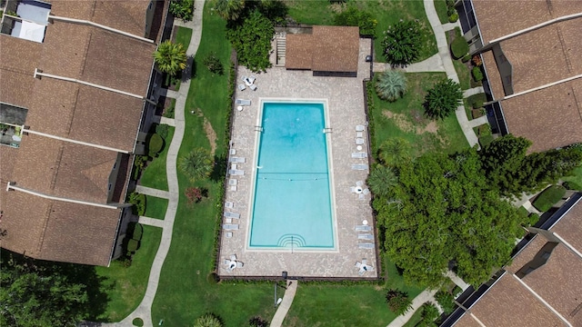 818 Park Lake Cir Unit 10, Maitland, FL 32751 - drone / aerial view of a pool