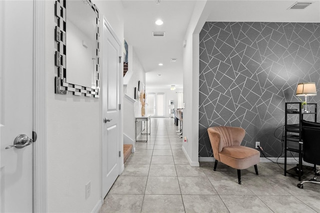 11054 Hanlon Terrace Aly, Winter Garden, FL 34787 - corridor featuring an accent wall, recessed lighting, and baseboards