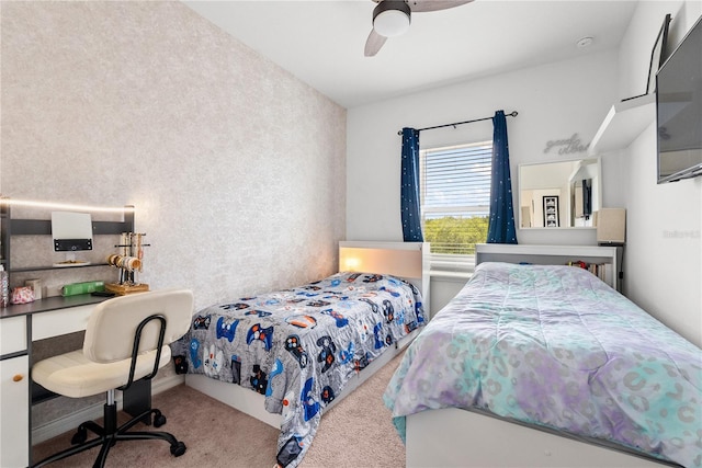 11054 Hanlon Terrace Aly, Winter Garden, FL 34787 - bedroom featuring an office area, carpet, and a ceiling fan