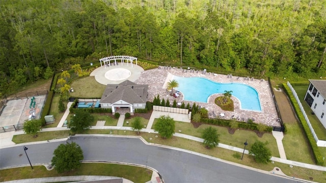 11054 Hanlon Terrace Aly, Winter Garden, FL 34787 - aerial view of a heavily wooded area and a pool