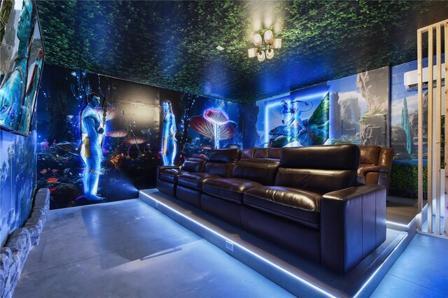 8801 Macapa Dr, Kissimmee, FL 34747 - home theater room featuring an AC wall unit
