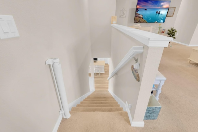 7639 Agrigento St, Clermont, FL 34714 - stairs with carpet floors and baseboards