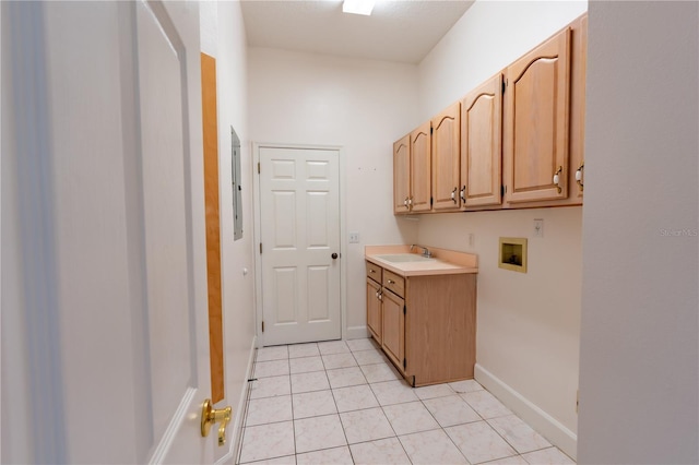 1586 Antoinette Ct, Oviedo, FL 32765 - washroom featuring cabinet space, washer hookup, and light tile patterned floors