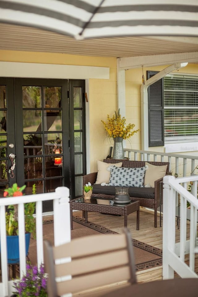 12434 Sullivan Rd, Clermont, FL 34715 - wooden deck with french doors