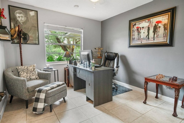 12434 Sullivan Rd, Clermont, FL 34715 - home office featuring light tile patterned floors