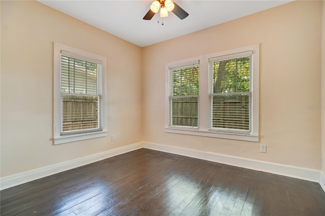 1201 S Myrtle Ave, Sanford, FL 32771 - unfurnished room featuring dark wood-type flooring and ceiling fan
