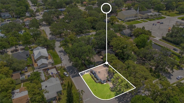 1201 S Myrtle Ave, Sanford, FL 32771 - aerial view of residential area featuring property boundaries highlighted