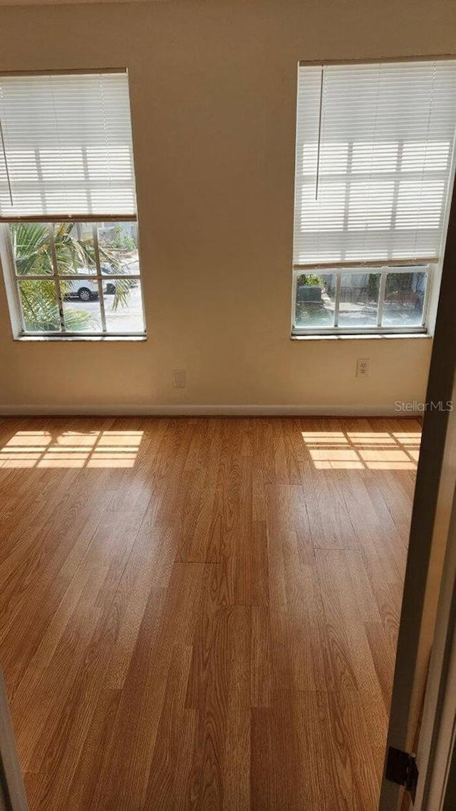 6600 121st Ave Unit 5, Largo, FL 33773 - unfurnished room featuring wood finished floors, plenty of natural light, and baseboards