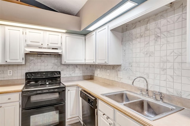 10711 Lake Hill Dr, Clermont, FL 34711 - kitchen with range with two ovens, under cabinet range hood, dishwashing machine, light countertops, and backsplash