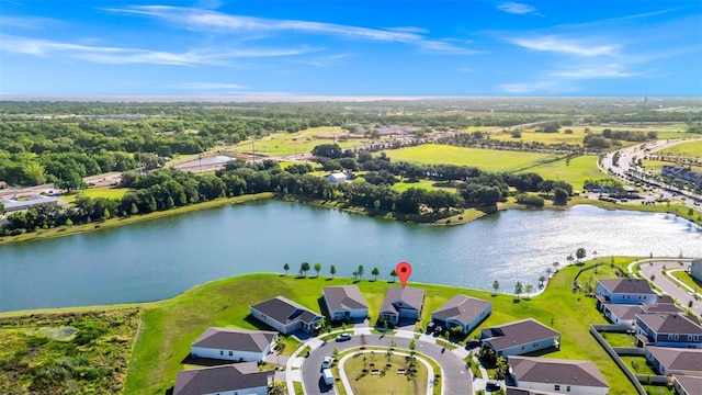 1596 Contentment Loop, Kissimmee, FL 34744 - aerial view of residential area with a nearby body of water