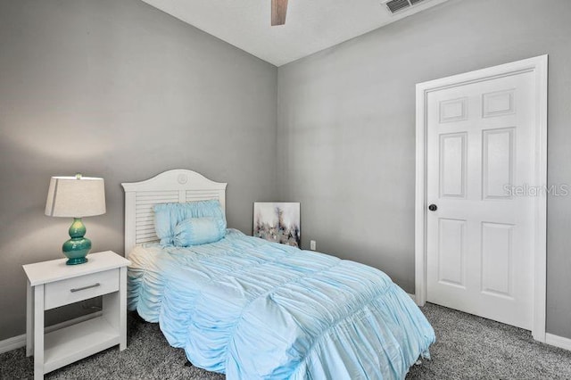 17516 Blessing Dr, Clermont, FL 34714 - carpeted bedroom featuring baseboards and a ceiling fan