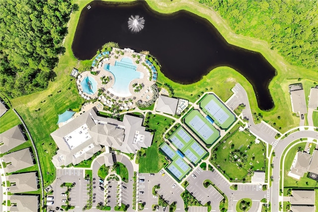 2578 Cliff Way, Saint Cloud, FL 34771 - drone / aerial view of a pool and a large body of water