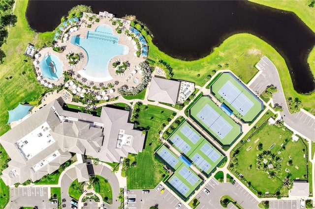 2578 Cliff Way, Saint Cloud, FL 34771 - aerial view of a pool and a large body of water