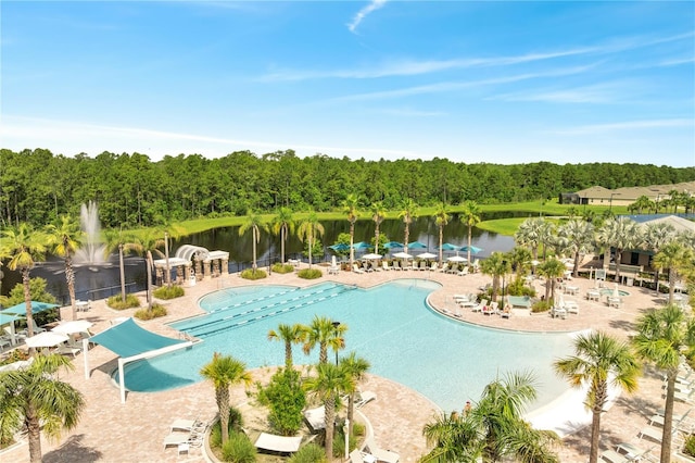 2578 Cliff Way, Saint Cloud, FL 34771 - community pool with a water view and a patio
