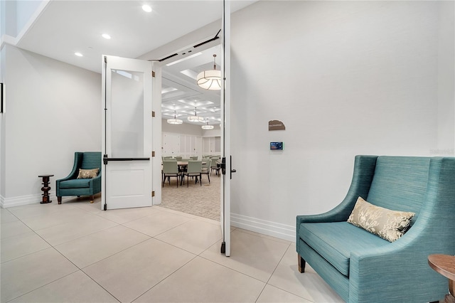 2578 Cliff Way, Saint Cloud, FL 34771 - sitting room featuring tile patterned flooring, baseboards, and recessed lighting
