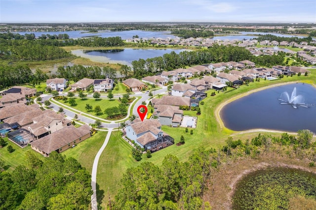 9844 Beach Port Dr, Winter Garden, FL 34787 - aerial view of property and surrounding area featuring nearby suburban area and a large body of water