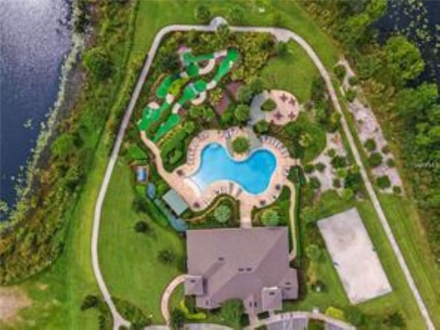 9844 Beach Port Dr, Winter Garden, FL 34787 - aerial overview of property's location with a pool area