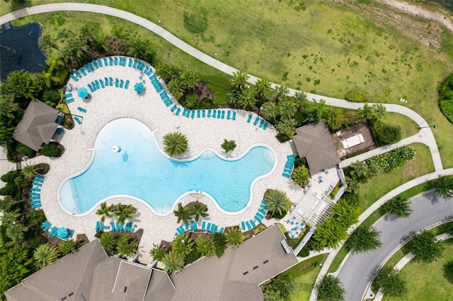 9844 Beach Port Dr, Winter Garden, FL 34787 - bird's eye view of a pool area