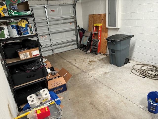 7047 SW 131st Loop, Ocala, FL 34473 - garage with electric panel and concrete block wall
