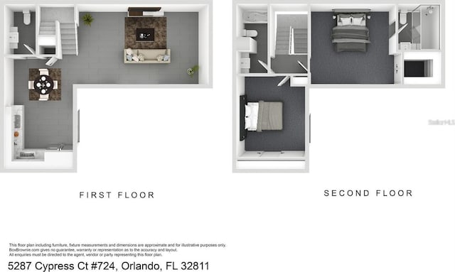 5287 Cypress Ct Unit 724, Orlando, FL 32811 - view of home floor plan
