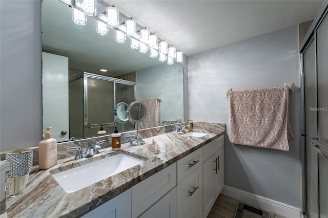 5287 Cypress Ct Unit 724, Orlando, FL 32811 - full bathroom featuring double vanity and a shower stall