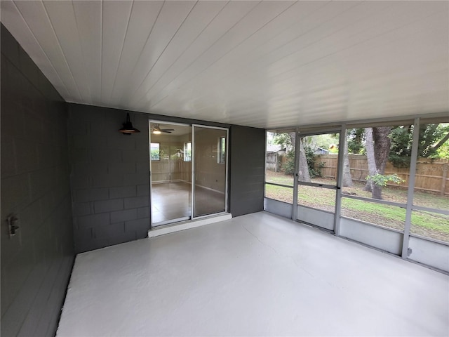 4883 Cherokee Rose Dr, Orlando, FL 32808 - unfurnished sunroom featuring ceiling fan