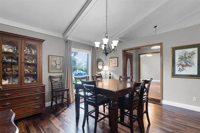 526 Sabal Trail Cir, Longwood, FL 32779 - dining area with dark wood-style flooring and a chandelier