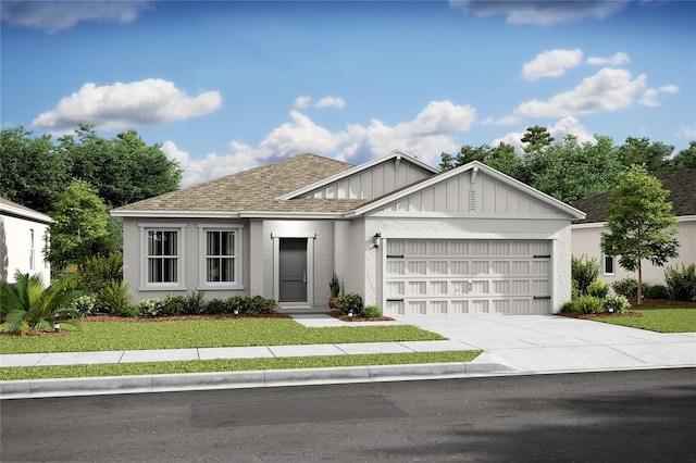 8231 N Wakefield Dr Unit 31, Dunnellon, FL 34434 - view of front of house featuring a garage, board and batten siding, a front yard, and driveway