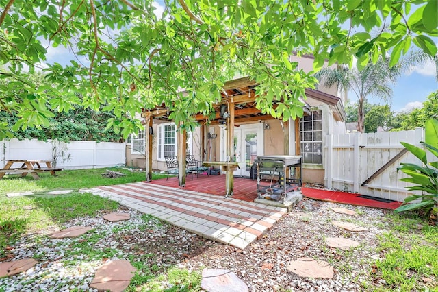 2971 Cayman Way, Orlando, FL 32812 - fenced backyard with a deck and a gate