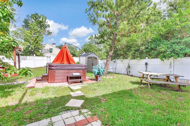 2971 Cayman Way, Orlando, FL 32812 - view of yard with a hot tub and a patio area